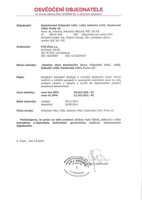 SVJ VRUMO, Praha 10 (2014)